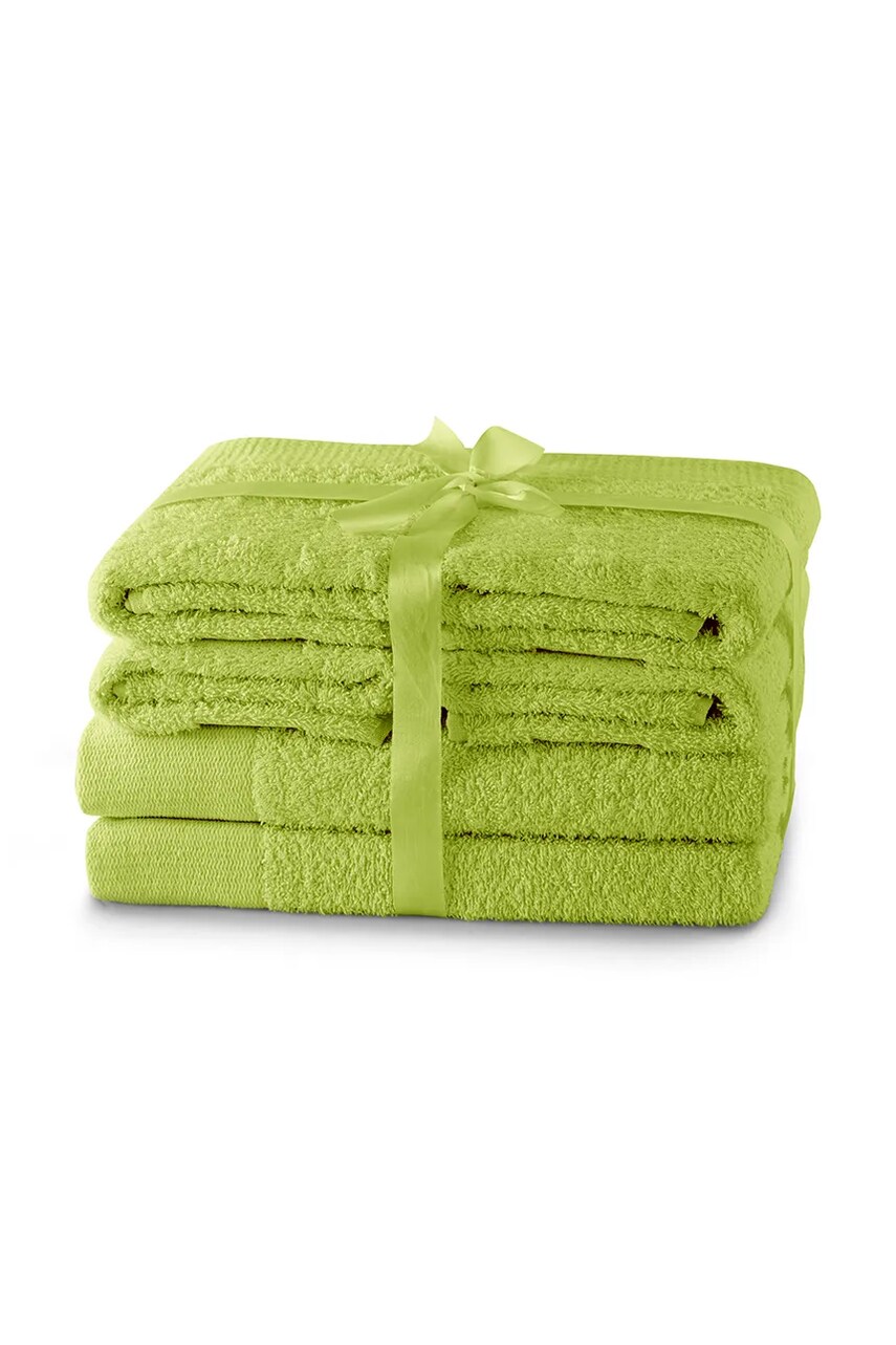 Levně Sada ručníků 6-pack zelená barva
