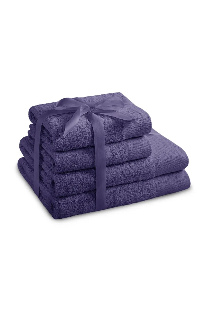 set de prosoape 4-pack culoarea violet