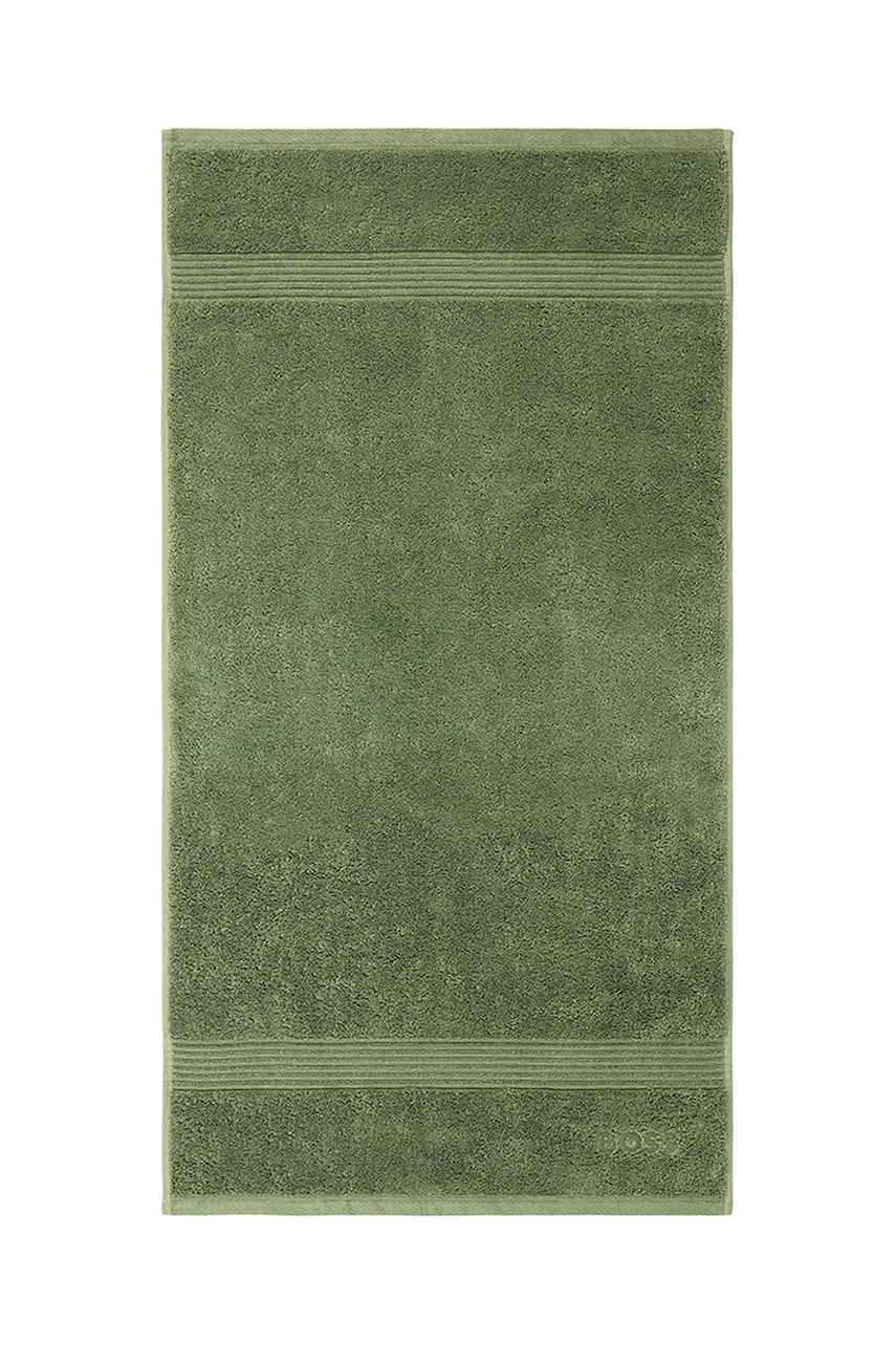 Levně Bavlněný ručník BOSS LOFT 70 x 140 cm zelená barva