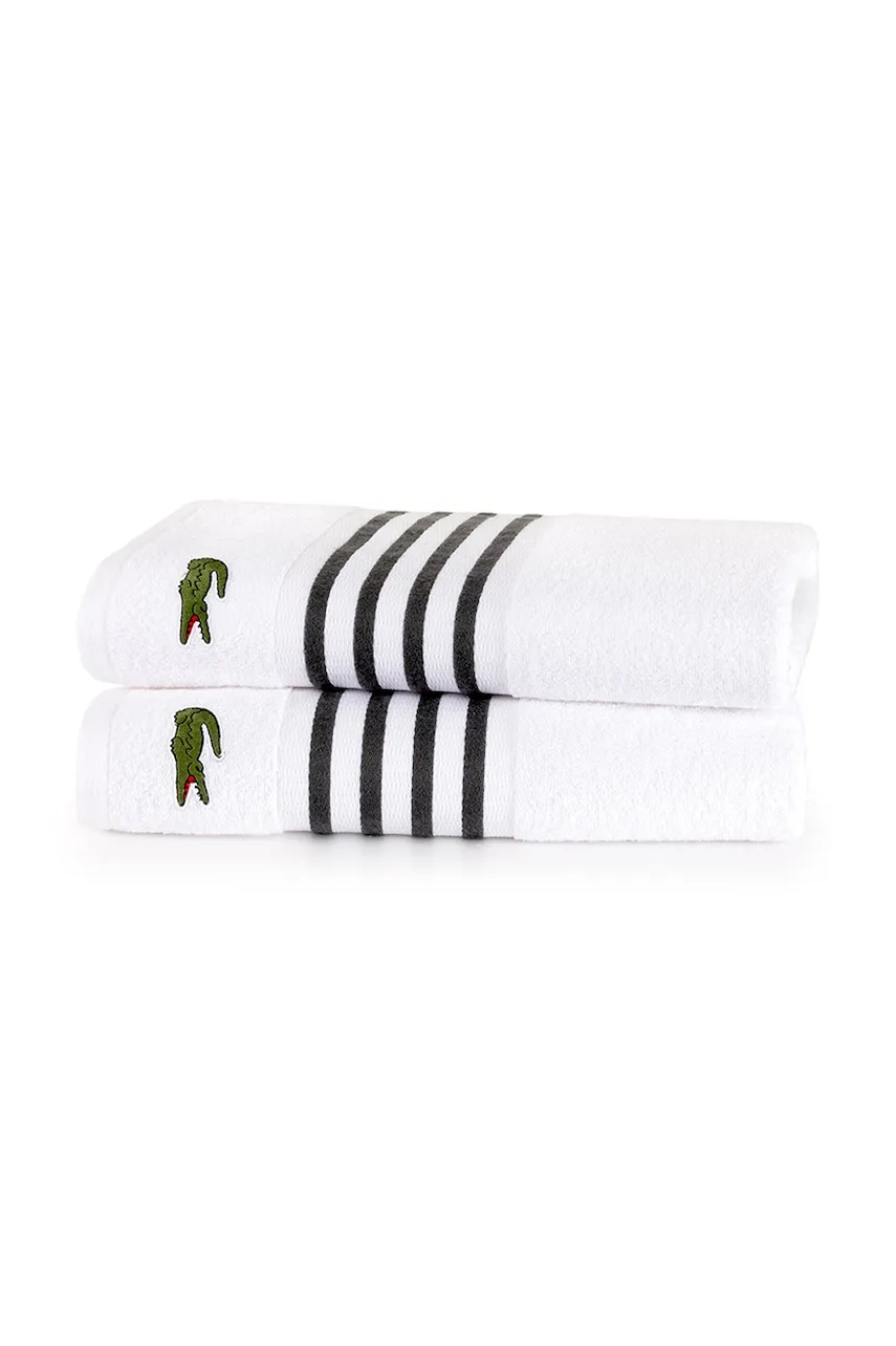 Хлопковое полотенце Lacoste LCOURTLI Bitume 90 x 150 cm цвет серый Хлопковое полотенце Lacoste LCOURTLI Bitume 90 x 150 cm цвет серый