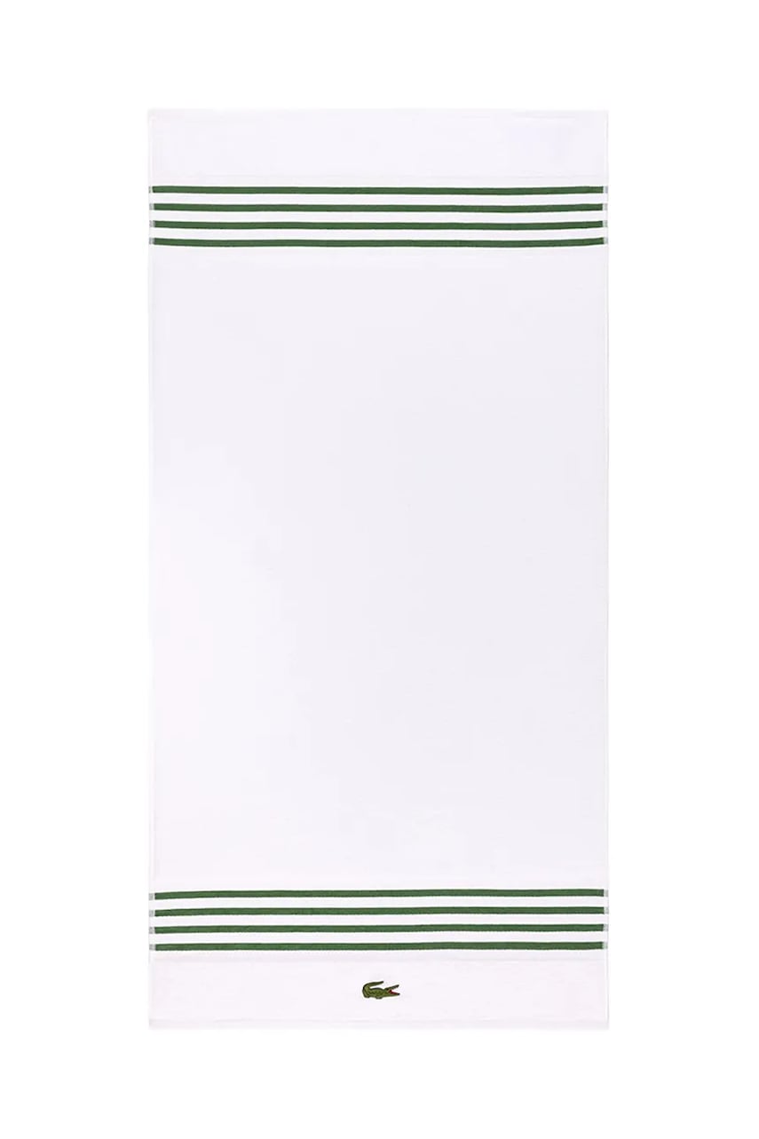 Lacoste prosop din bumbac LCOURTLI Vert 70 x 140 cm culoarea alb