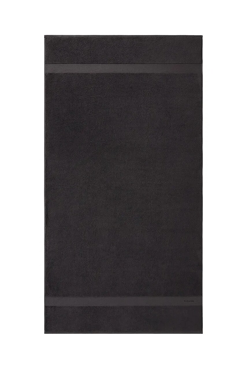 Levně Bavlněný ručník Ralph Lauren AVENUE Graphite 100 x 183 cm šedá barva