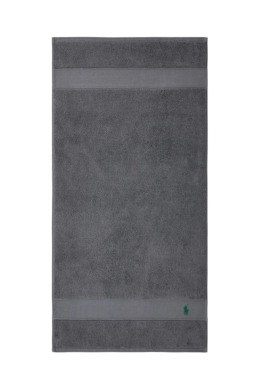 Levně Bavlněný ručník Ralph Lauren Polo Player Barclay Heather 55 x 100 cm šedá barva