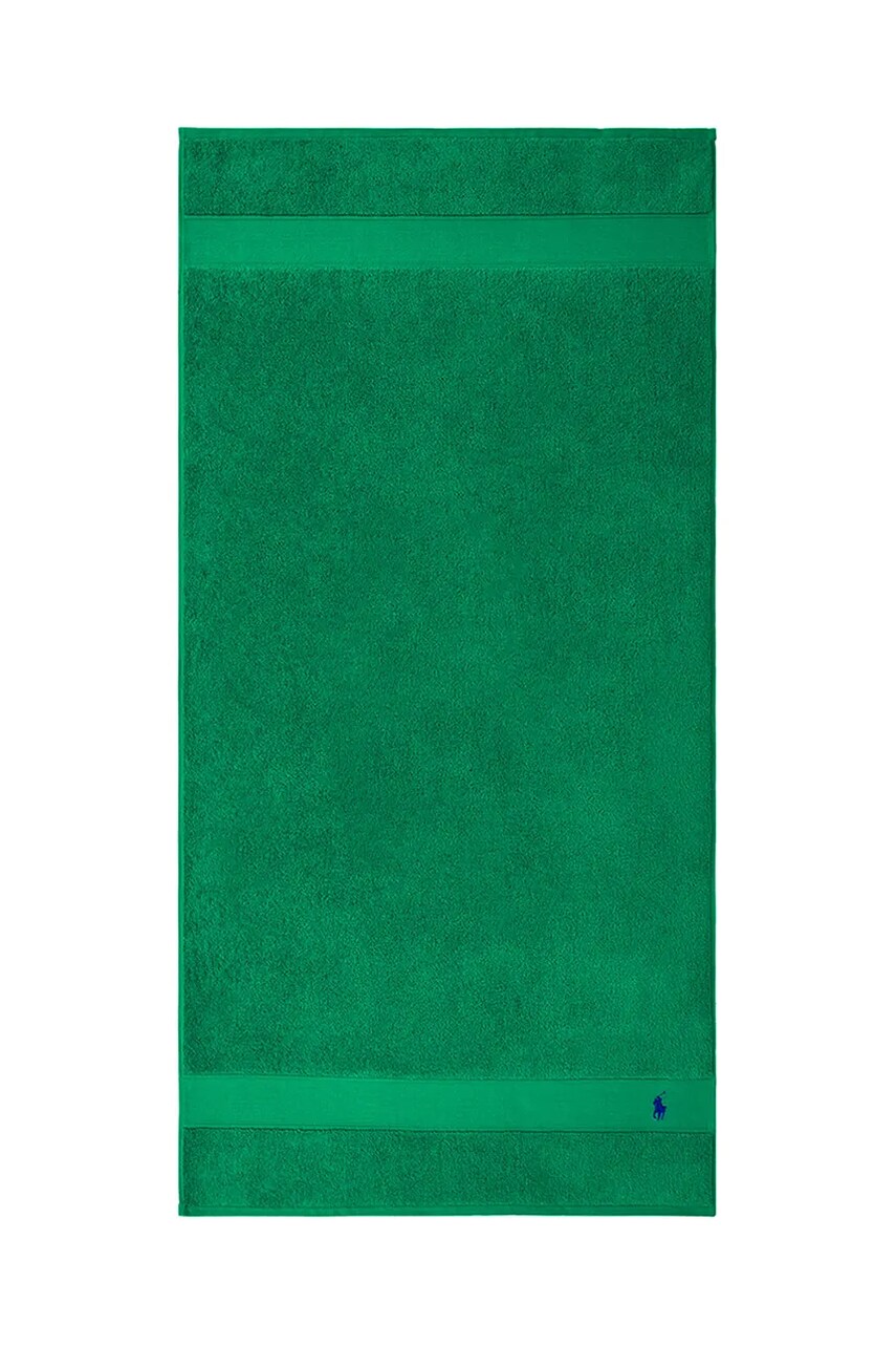 Levně Bavlněný ručník Ralph Lauren Polo Player Billiard 70 x 140 cm zelená barva