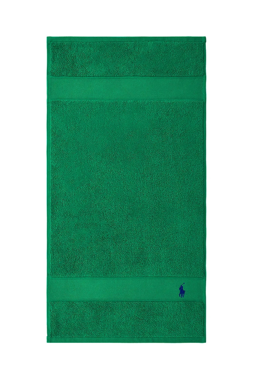 Levně Bavlněný ručník Ralph Lauren Polo Player Billiard 45 x 75 cm zelená barva