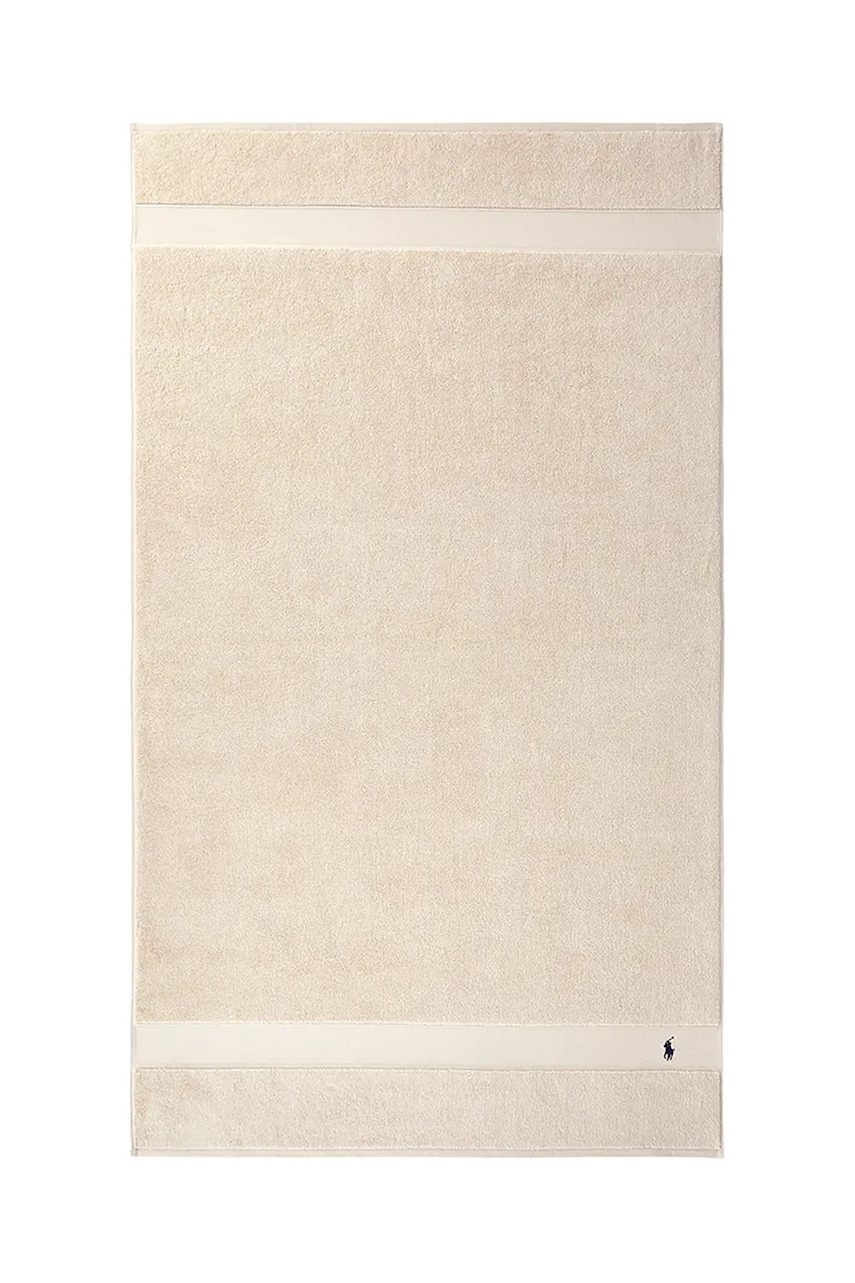 Хлопковое полотенце Ralph Lauren Polo Player Pale Oak 90 x 160 cm цвет бежевый Хлопковое полотенце Ralph Lauren Polo Player Pale Oak 90 x 160 cm цвет бежевый