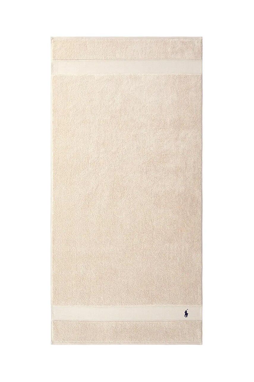 Levně Bavlněný ručník Ralph Lauren Polo Player Pale Oak 70 x 140 cm béžová barva
