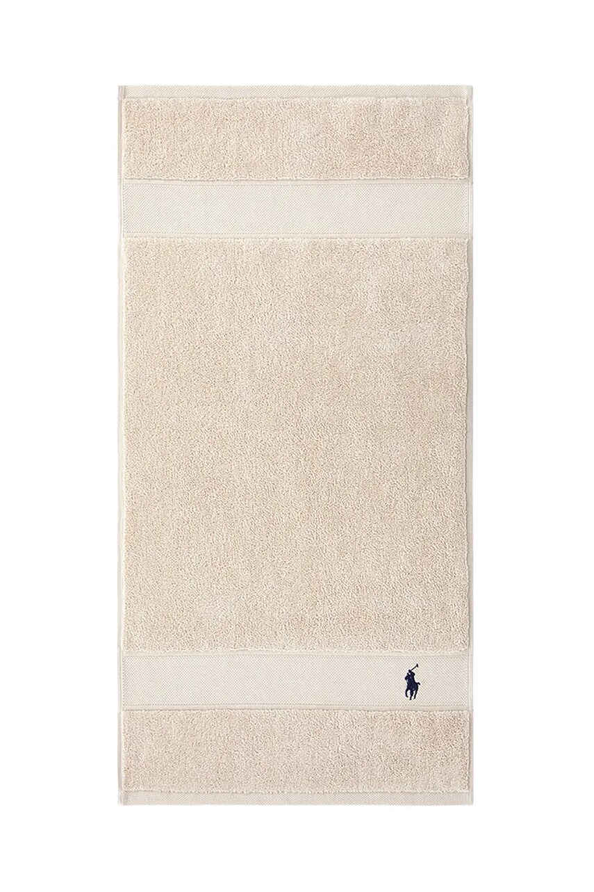 Levně Bavlněný ručník Ralph Lauren Polo Player Pale Oak 40 x 75 cm béžová barva