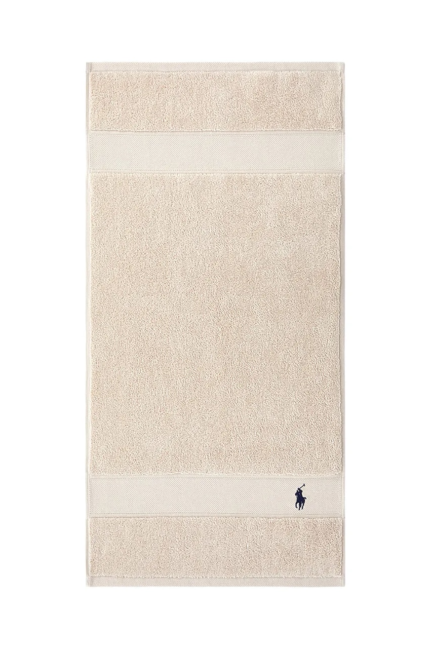 Хлопковое полотенце Ralph Lauren Polo Player Pale Oak 40 x 75 cm цвет бежевый Хлопковое полотенце Ralph Lauren Polo Player Pale Oak 40 x 75 cm цвет бежевый