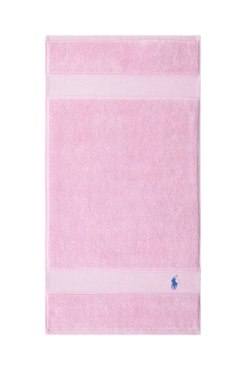 Levně Bavlněný ručník Ralph Lauren Polo Player Carmel Pink 45 x 75 cm růžová barva
