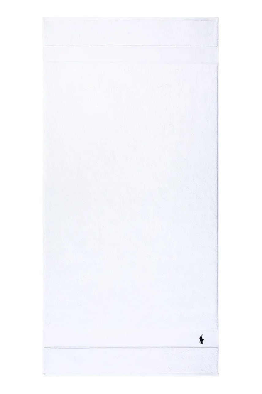 Levně Bavlněný ručník Ralph Lauren Polo Player White 70 x 140 cm bílá barva