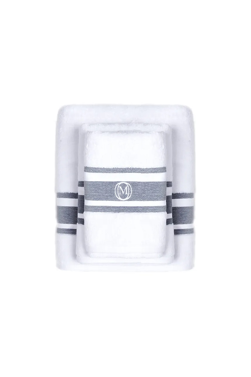 Большое хлопковое полотенце Officine Monogram Monogram Linea 100 x 160 cm цвет серый Большое хлопковое полотенце Officine Monogram Monogram Linea 100 x 160 cm цвет серый