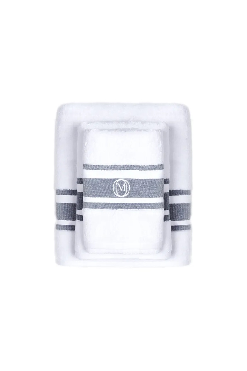 Μεγάλη βαμβακερή πετσέτα Officine Monogram Monogram Line 50 x 100 cm χρώμα: γκρι φωτογραφία