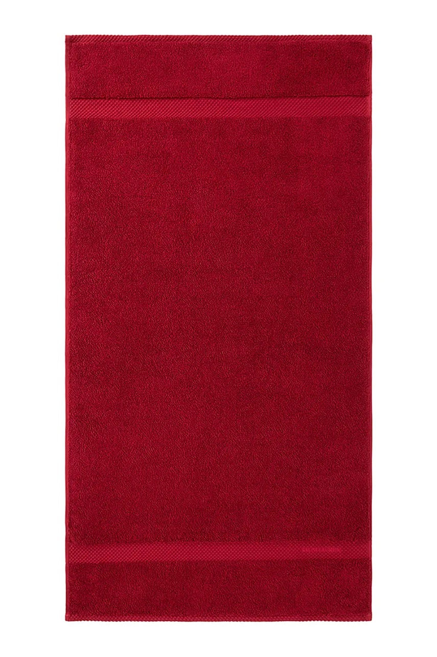 Levně Středně velký bavlněný ručník Ralph Lauren AVENUE Carmin 75 x 137 cm červená barva