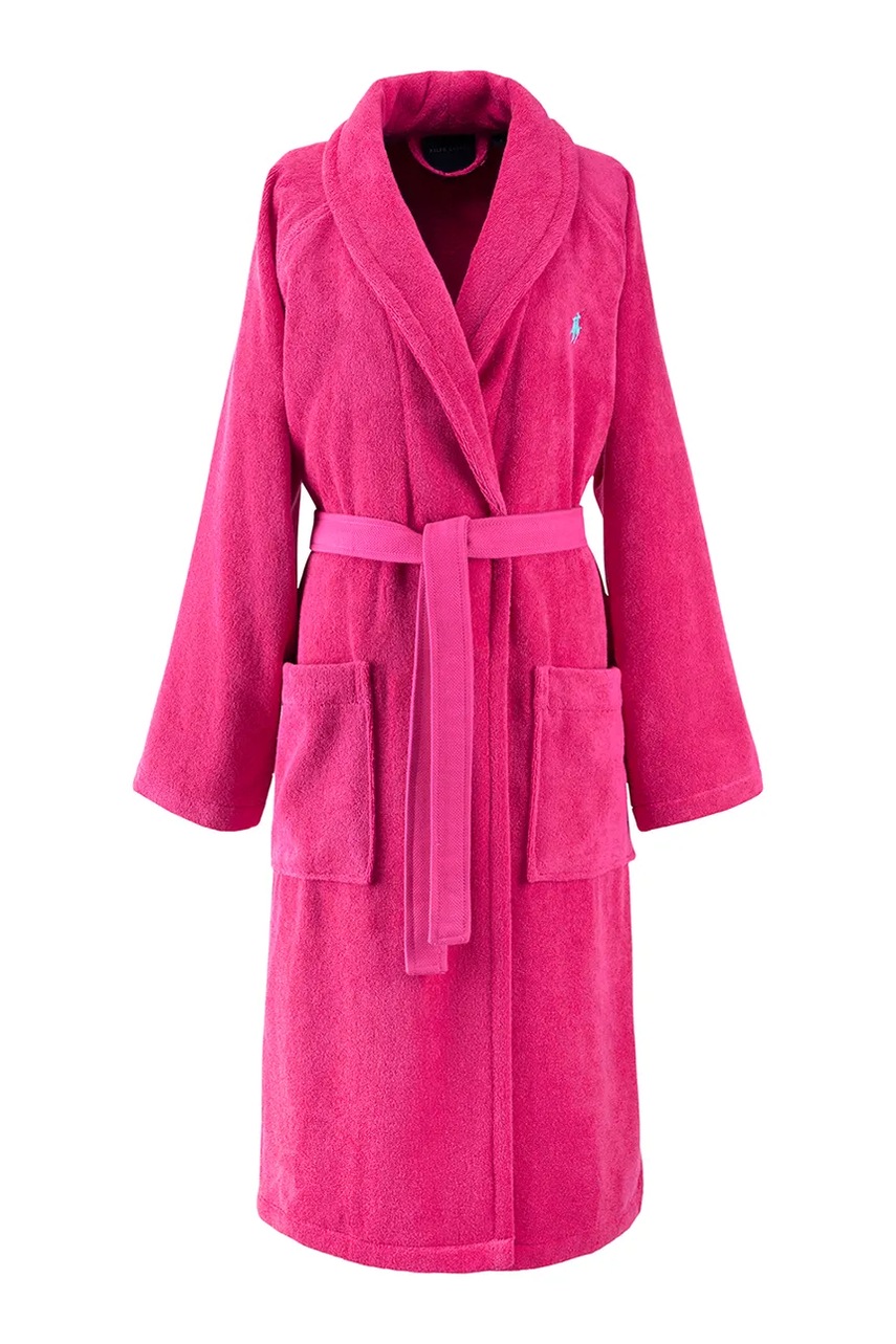 Levně Bavlněný župan Ralph Lauren POLOPLAY PinkSky S růžová barva