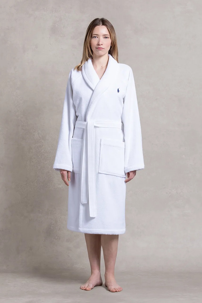 Βαμβακερό μπουρνούζι Ralph Lauren POLOPLAY White L φωτογραφία