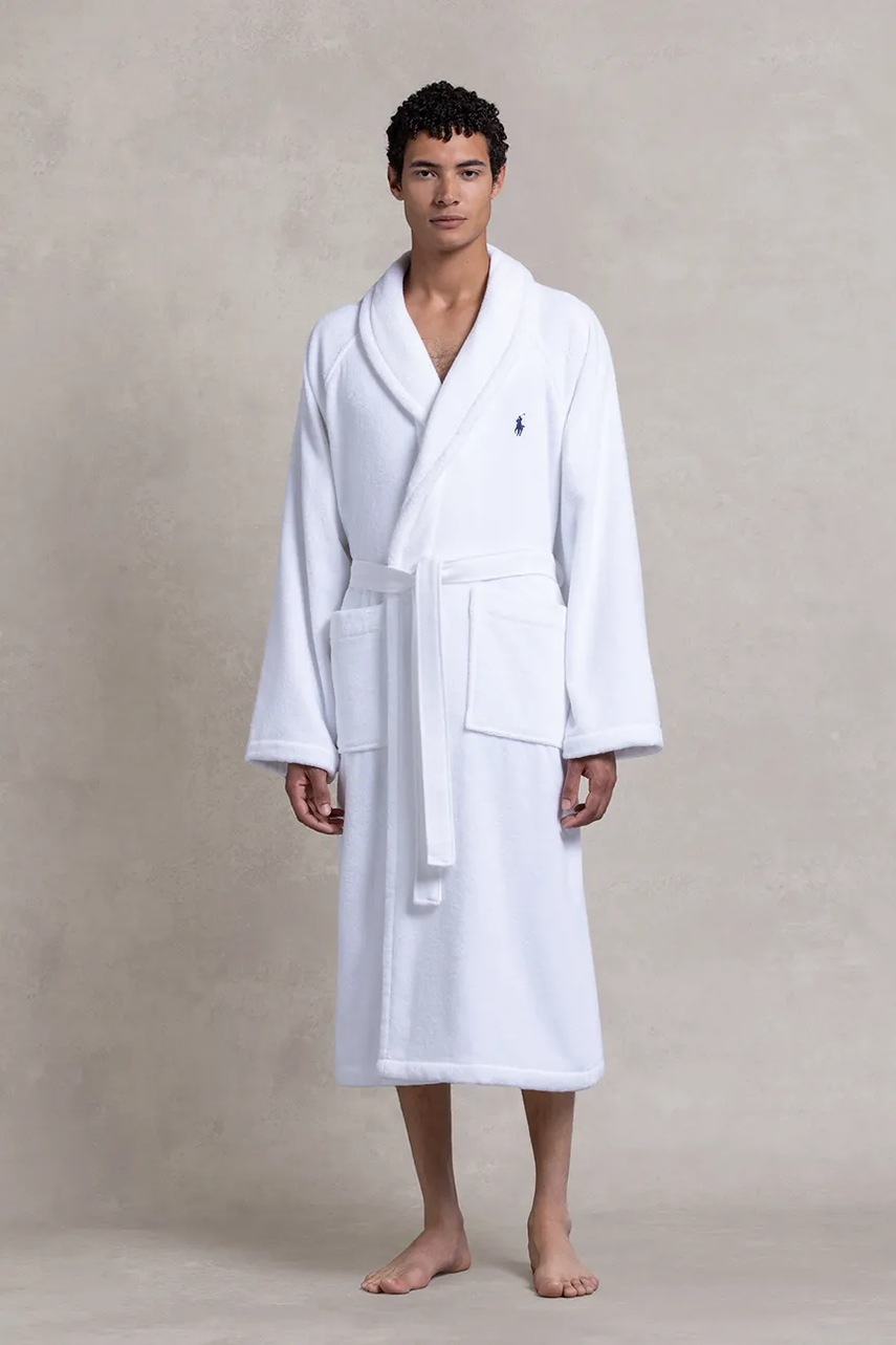 Βαμβακερό μπουρνούζι Ralph Lauren POLOPLAY White L φωτογραφία