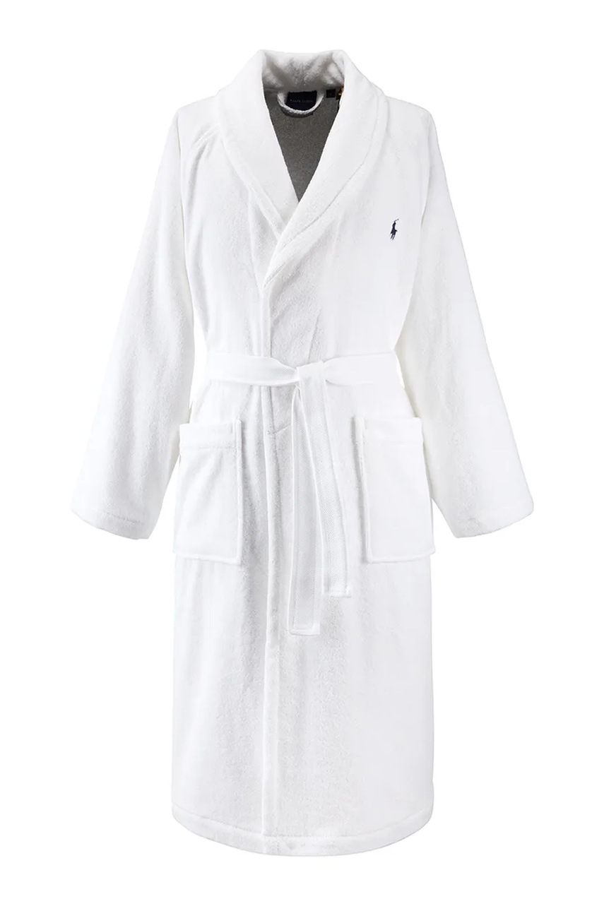 Levně Bavlněný župan Ralph Lauren POLOPLAY White M bílá barva