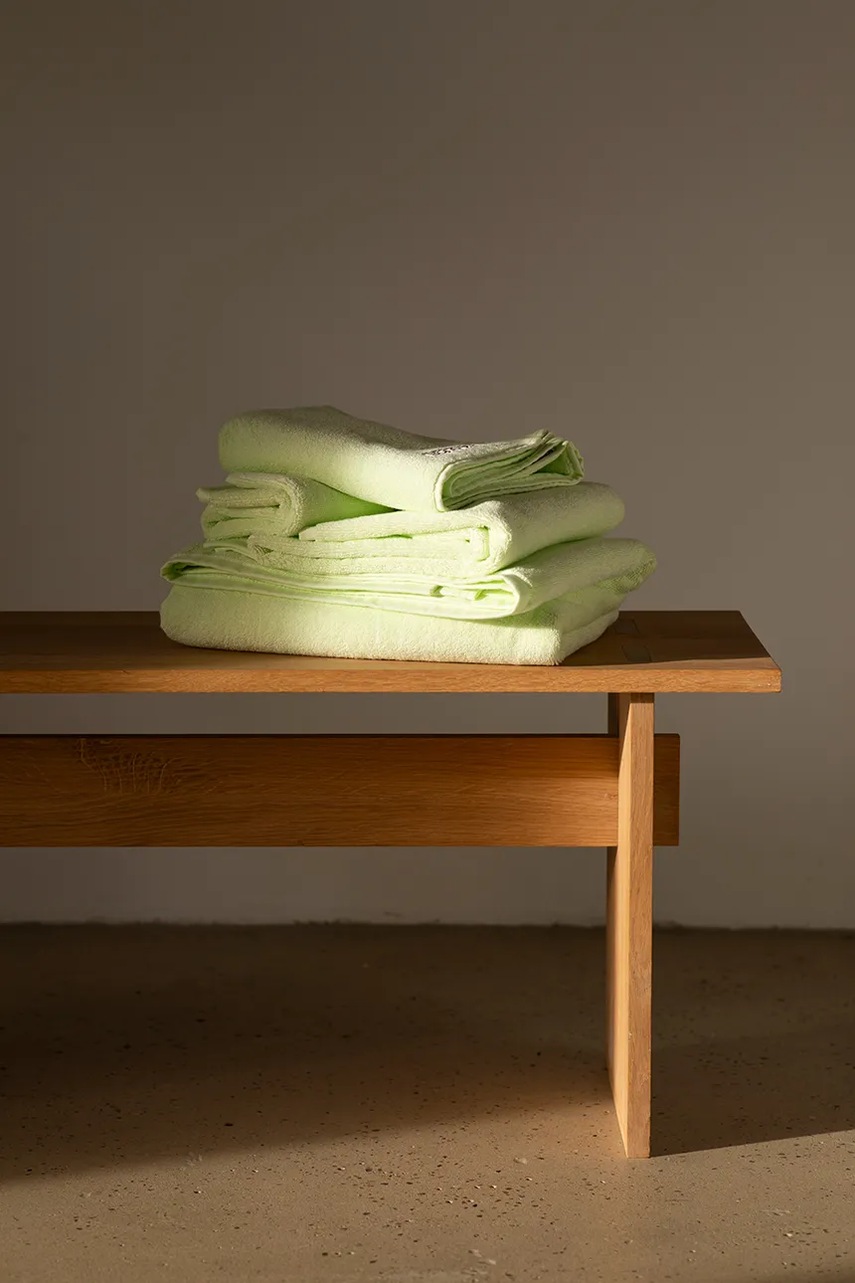 Μικρή βαμβακερή πετσέτα Bongusta Naram 50 x 80 cm χρώμα: πράσινο φωτογραφία