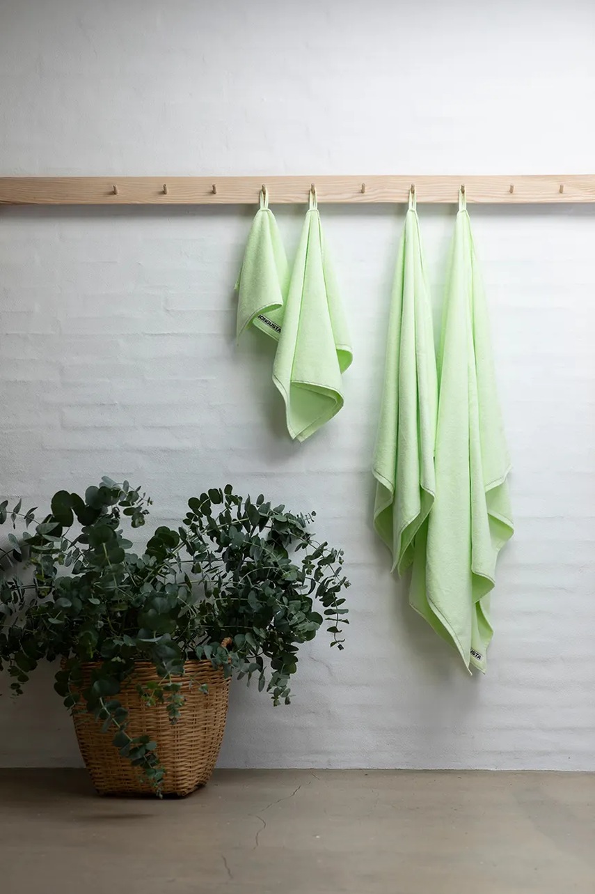 Μικρή βαμβακερή πετσέτα Bongusta Naram 50 x 80 cm χρώμα: πράσινο φωτογραφία