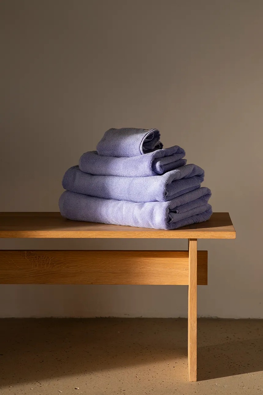 Μικρή βαμβακερή πετσέτα Bongusta Naram 50 x 80 cm χρώμα: μοβ φωτογραφία