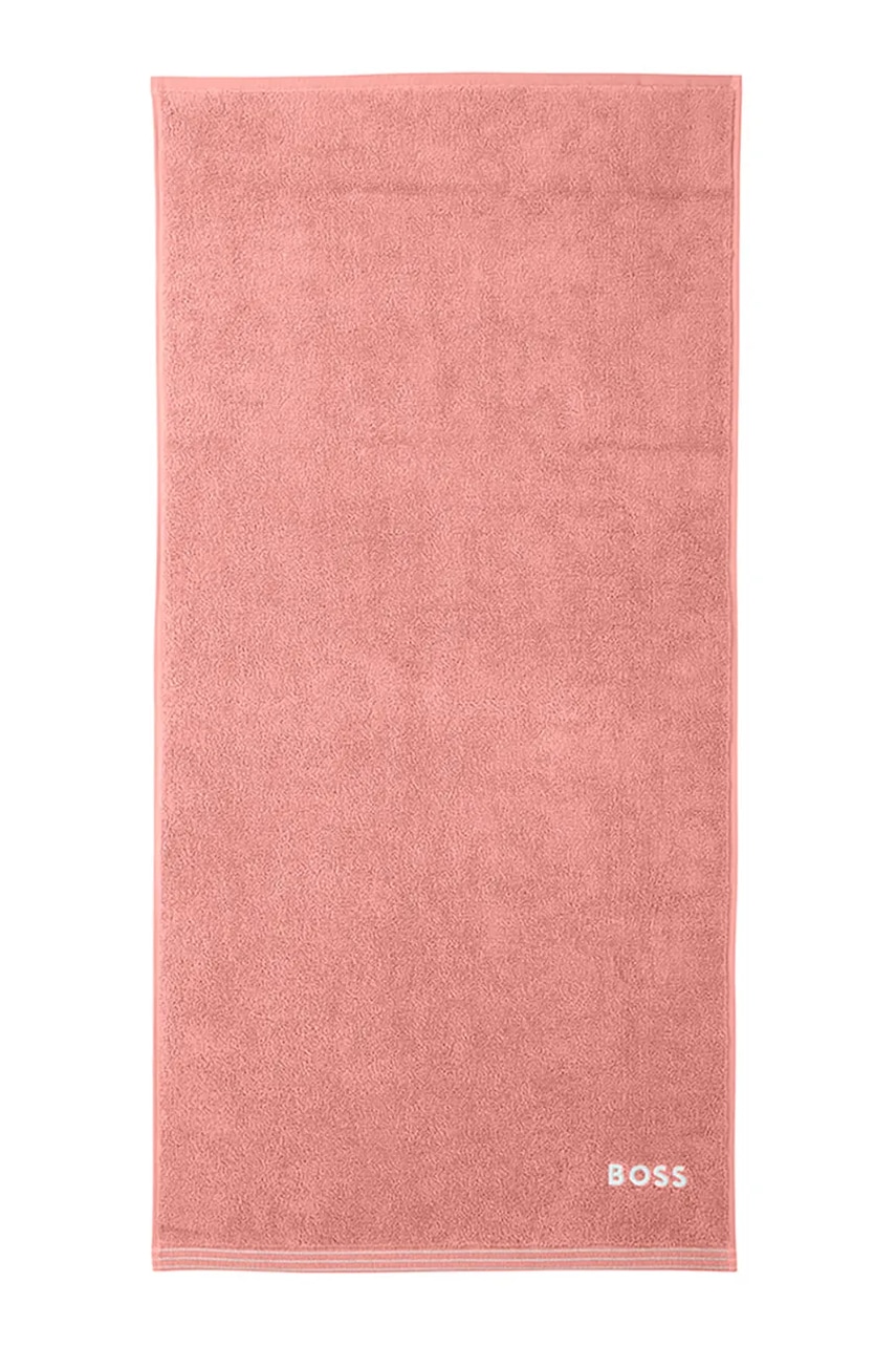 Μικρή βαμβακερή πετσέτα BOSS EDGE Blush 50 x 100 cm