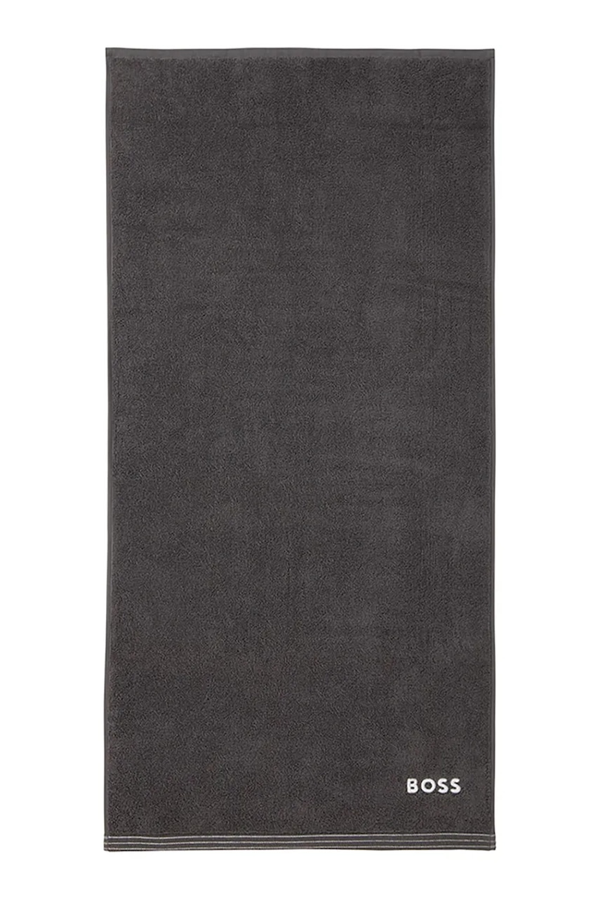 Μικρή βαμβακερή πετσέτα BOSS EDGE Graphite 50 x 100 cm