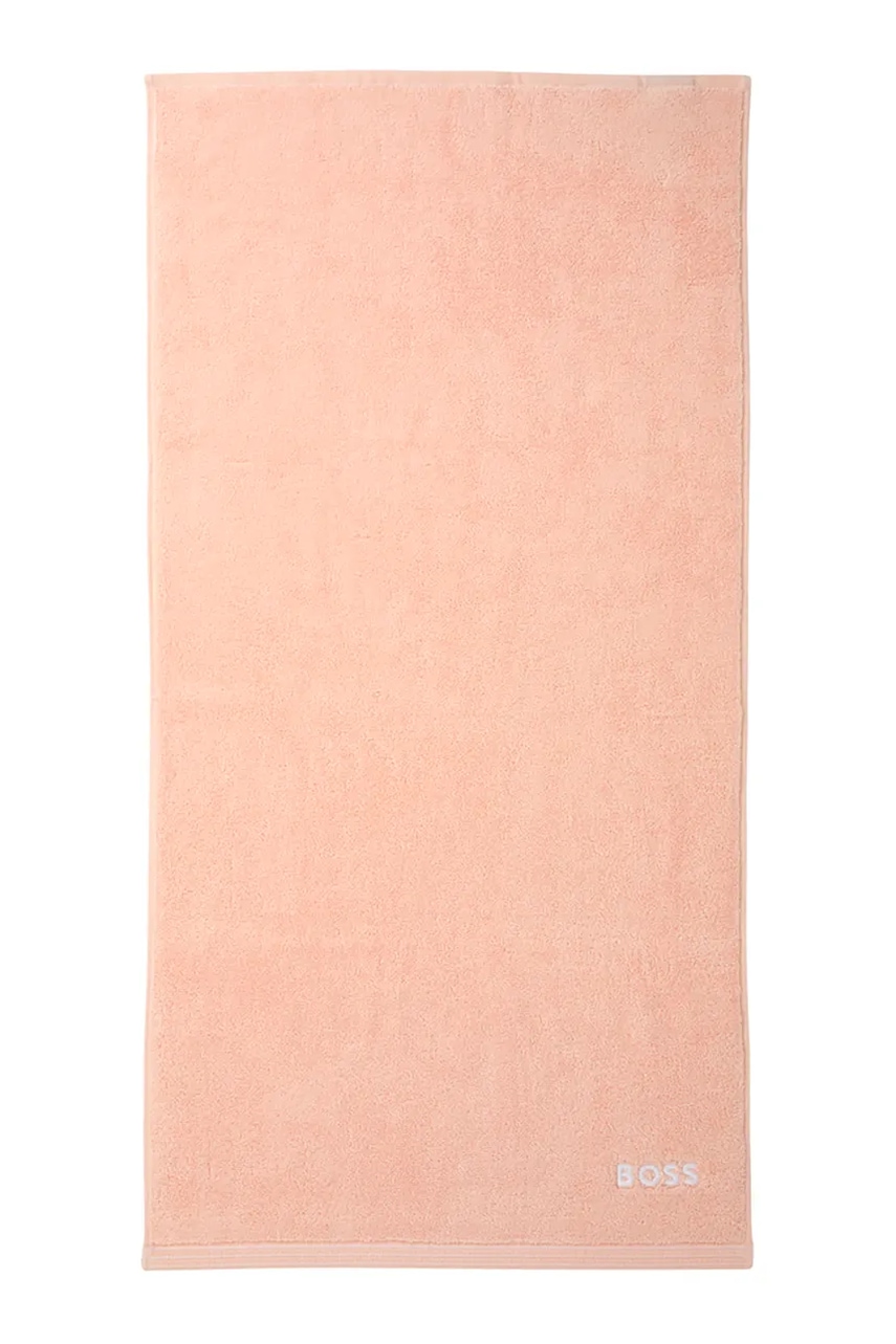 E-shop Velký bavlněný ručník BOSS EDGE Nude 50 x 100 cm