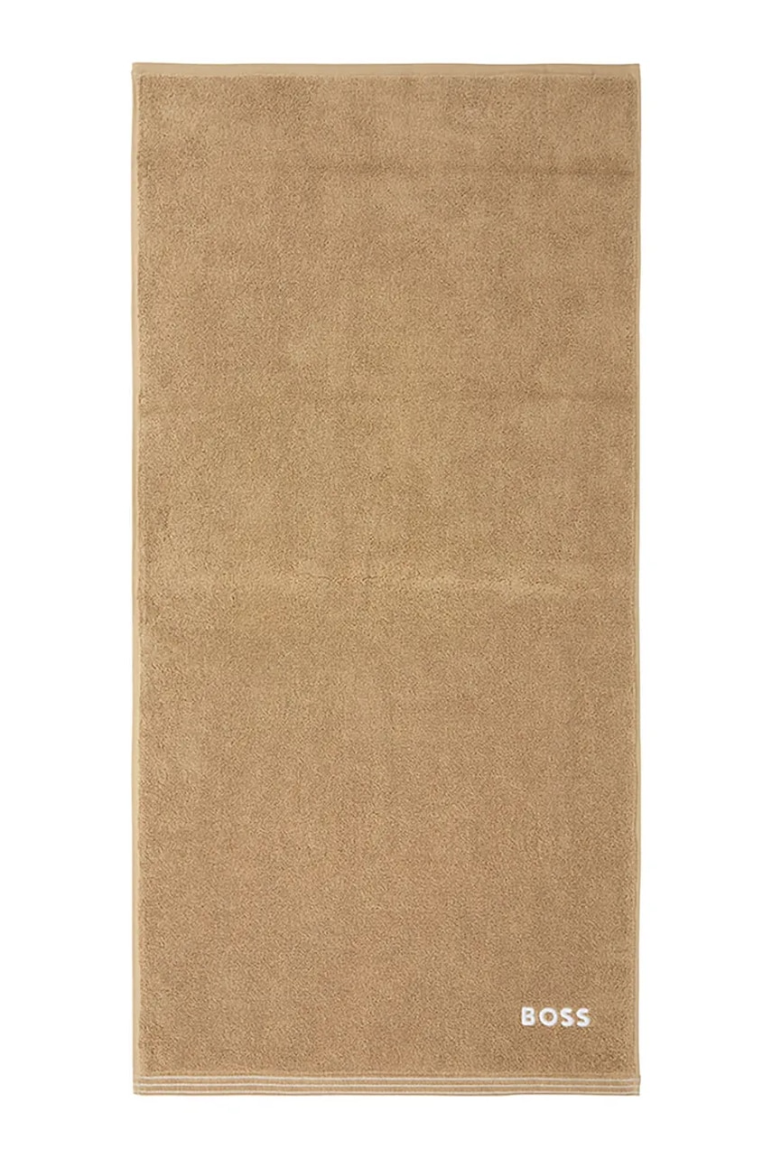 E-shop Malý bavlněný ručník BOSS EDGE Pecan 50 x 100 cm