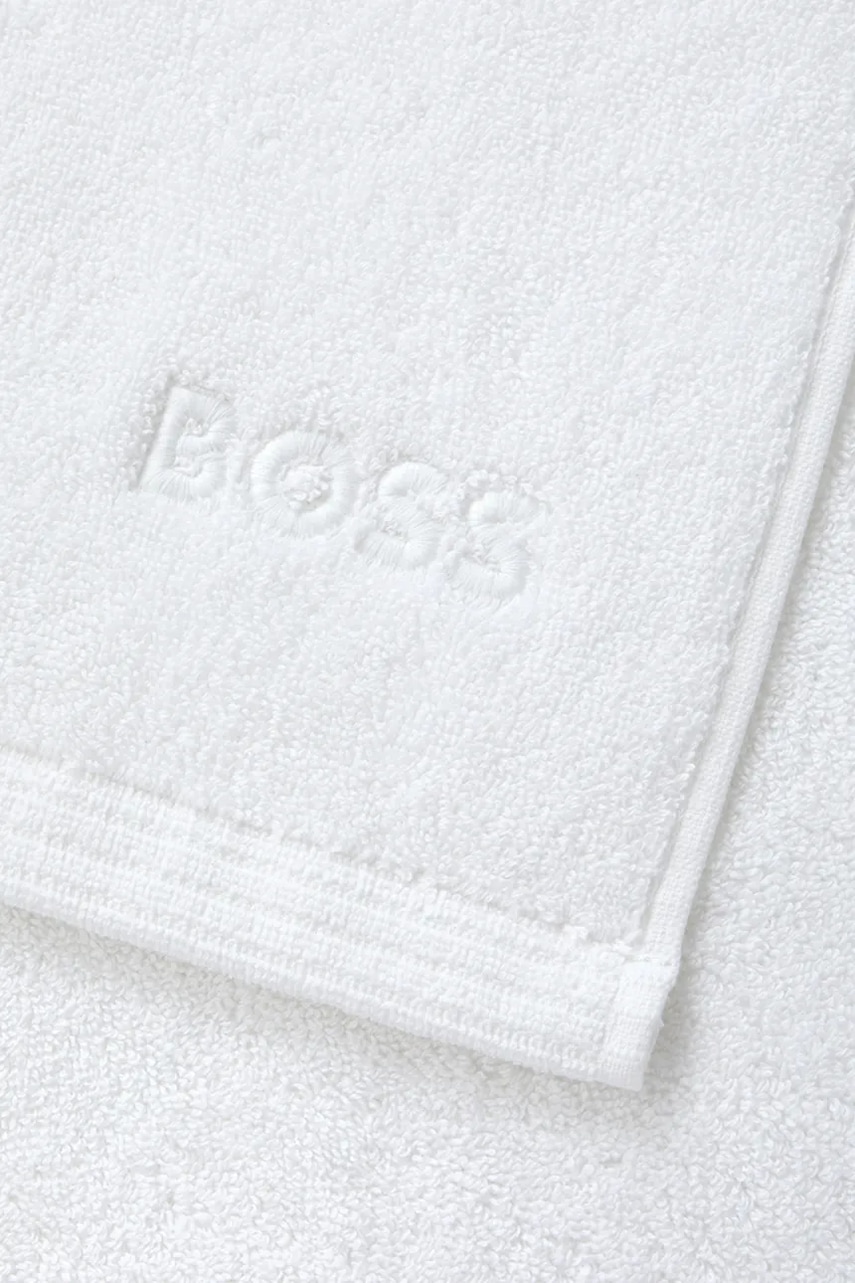 Malý bavlnený uterák BOSS EDGE White 50 x 100 cm
