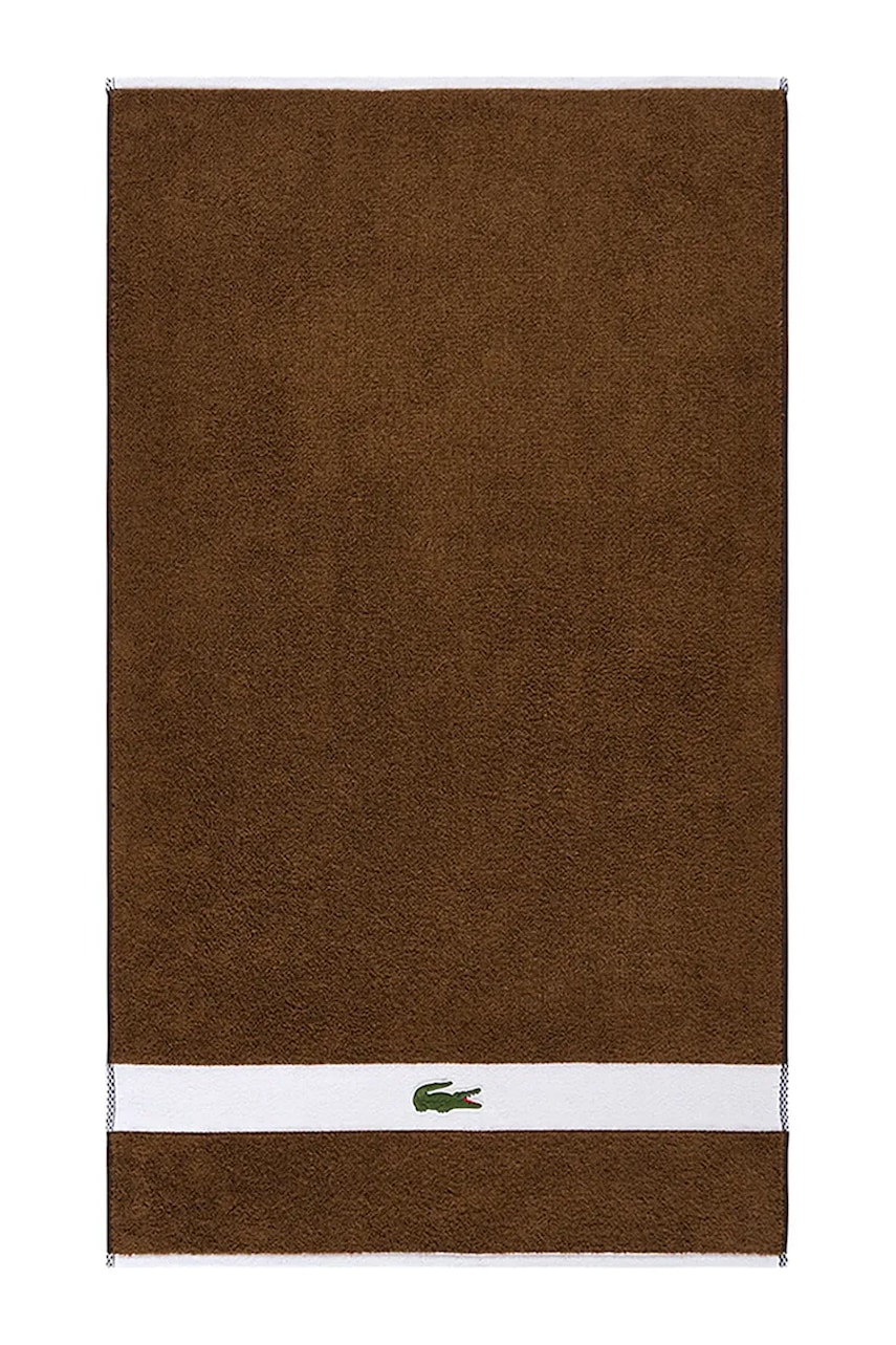 Μικρή βαμβακερή πετσέτα Lacoste LCASUAL Pecan 55 x 100 cm 1067409 καφέ ONE SIZE