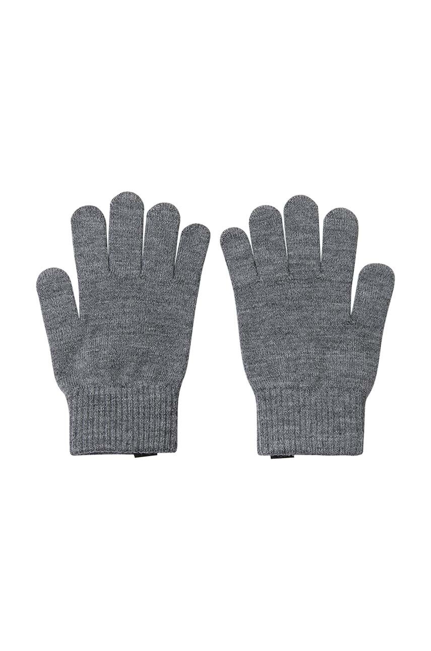 Дитячі вовняні рукавички Reima Sormin колір сірий 5300052C