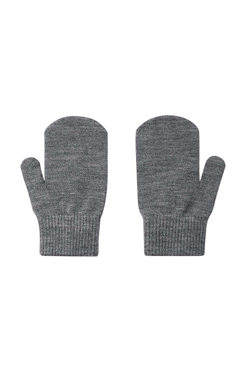 Дитячі вовняні рукавички Reima Sumppu колір сірий 5300053C