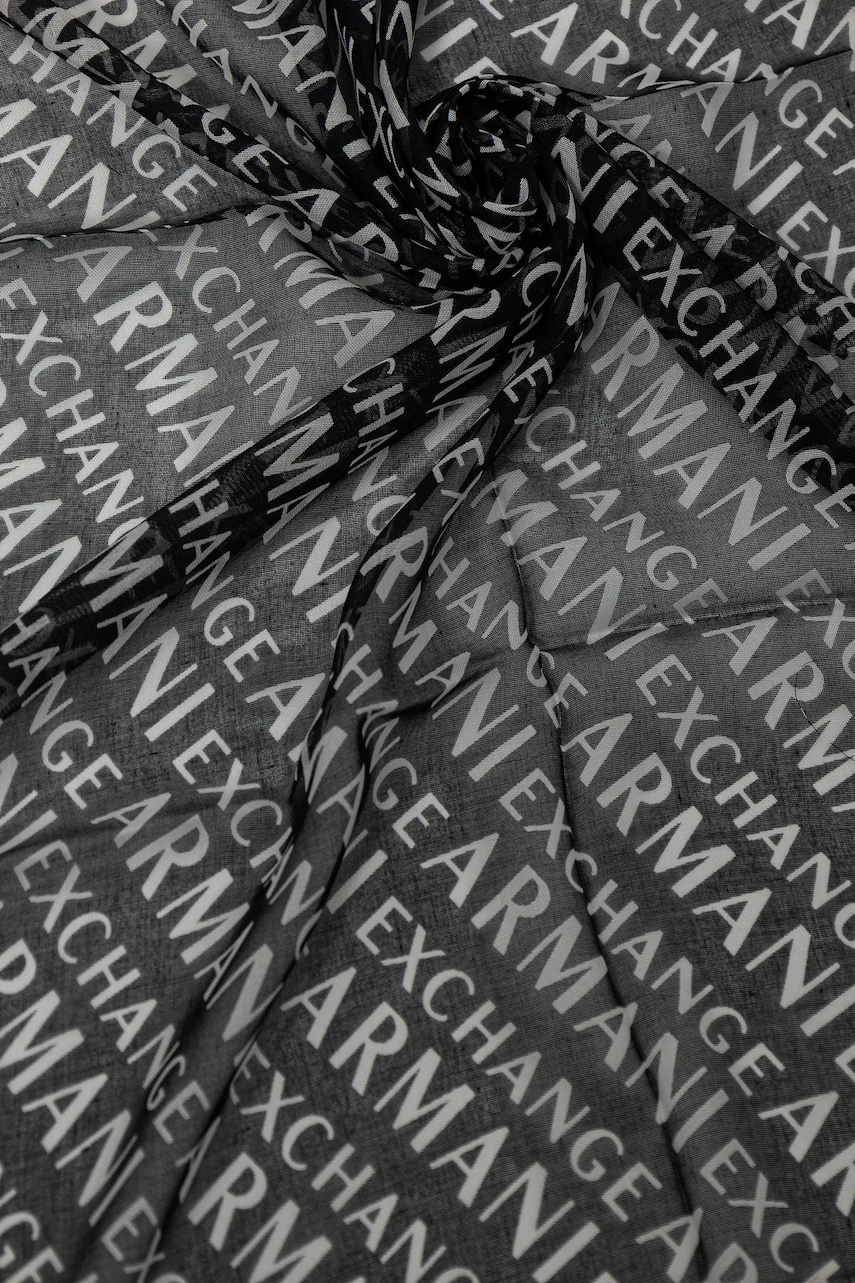 Шарф Armani Exchange женский цвет чёрный с узором Шарф Armani Exchange женский цвет чёрный с узором
