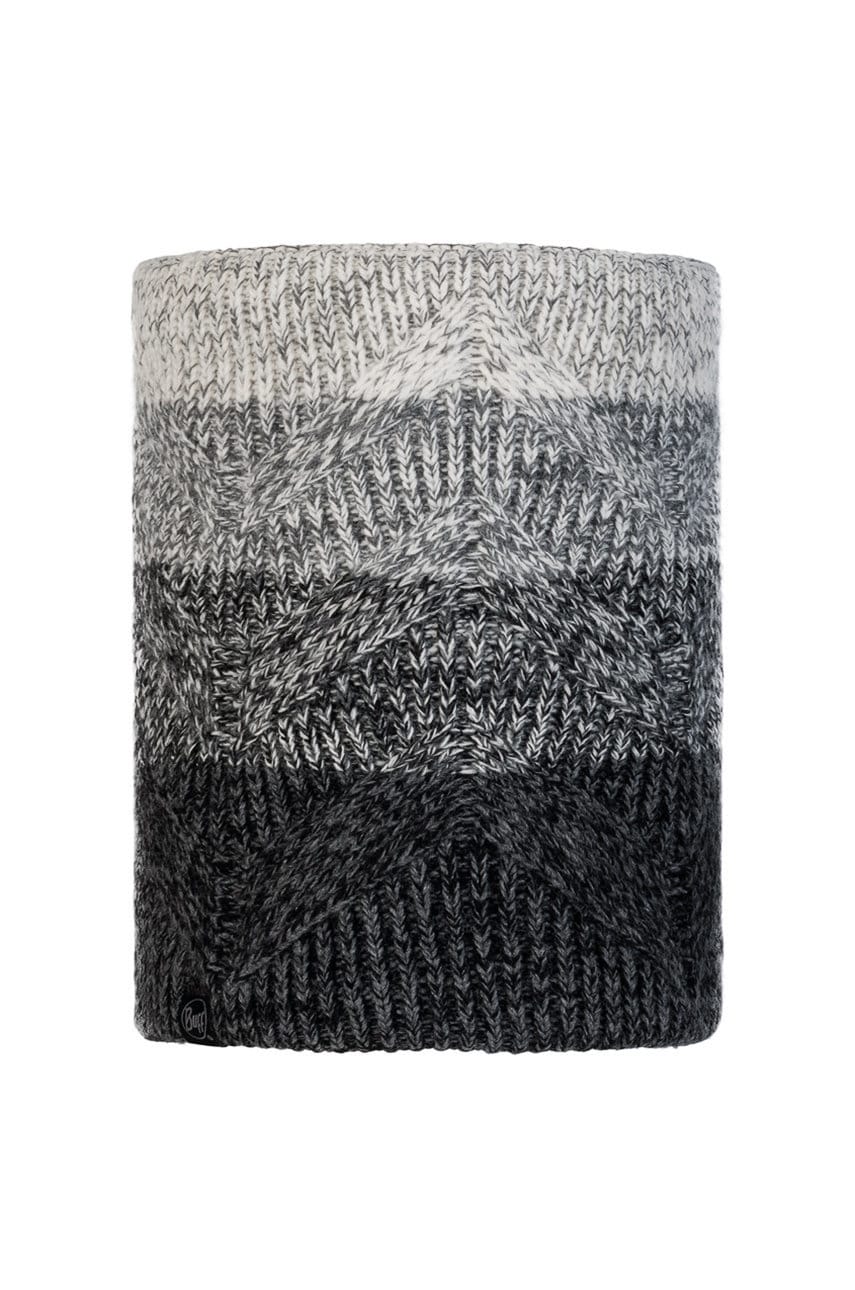 Buff fular împletit femei, culoarea gri, material neted