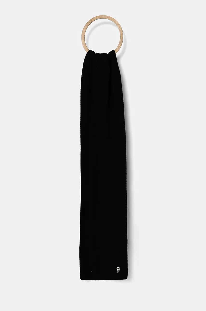 Karl Lagerfeld esarfa din amestec de lana culoarea negru, melanj, 246W3306 Karl Lagerfeld esarfa din amestec de lana culoarea negru, melanj, 246W3306