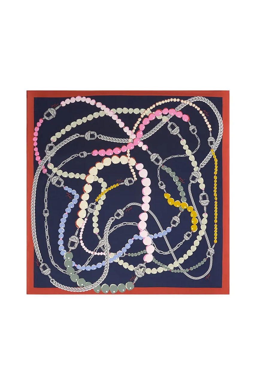 Tous eșarfă TEXTIL culoarea portocaliu, cu imprimeu, 2002303609