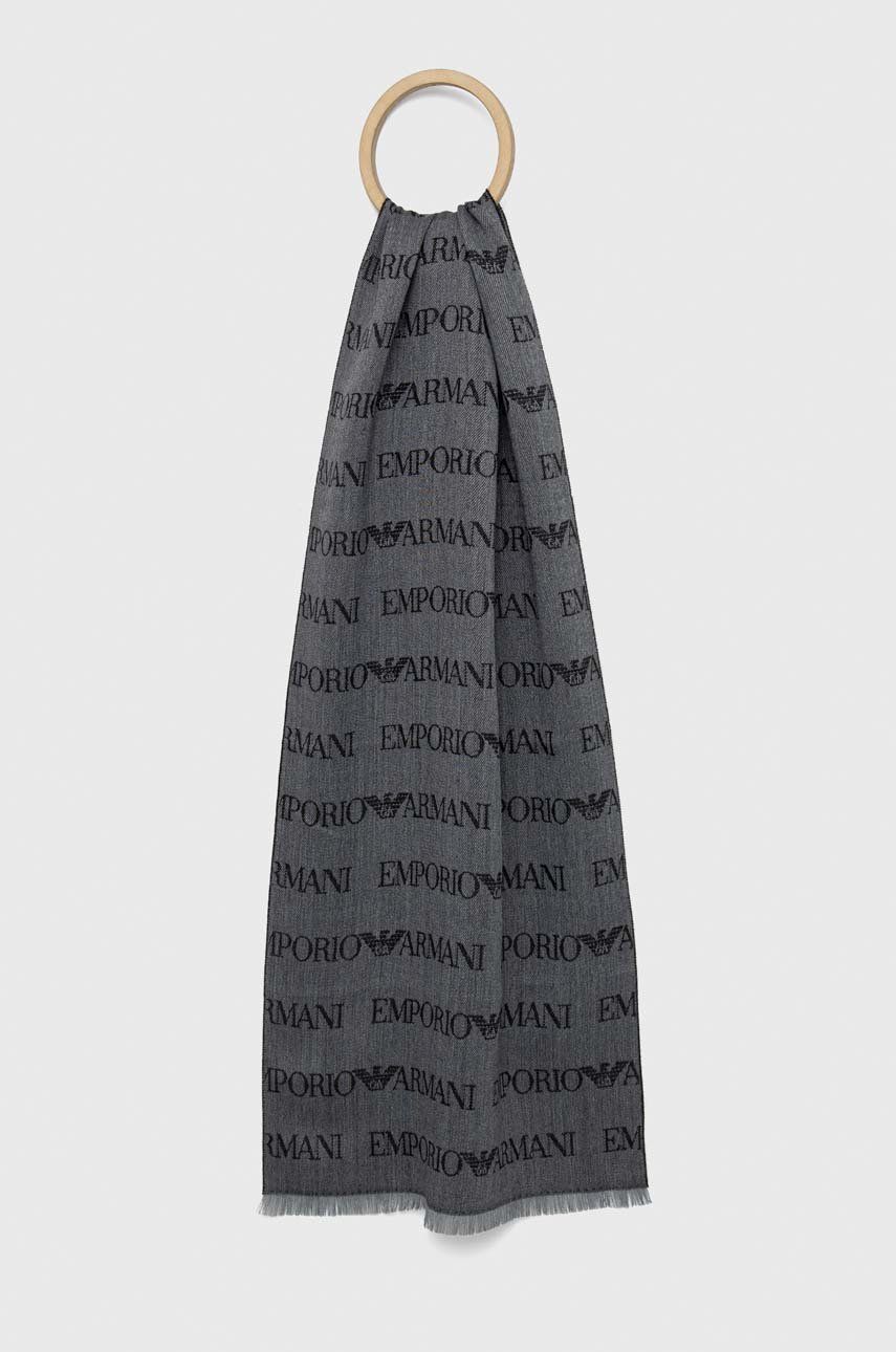 Emporio Armani sal de lana culoarea gri, modelator Accesorii imagine noua