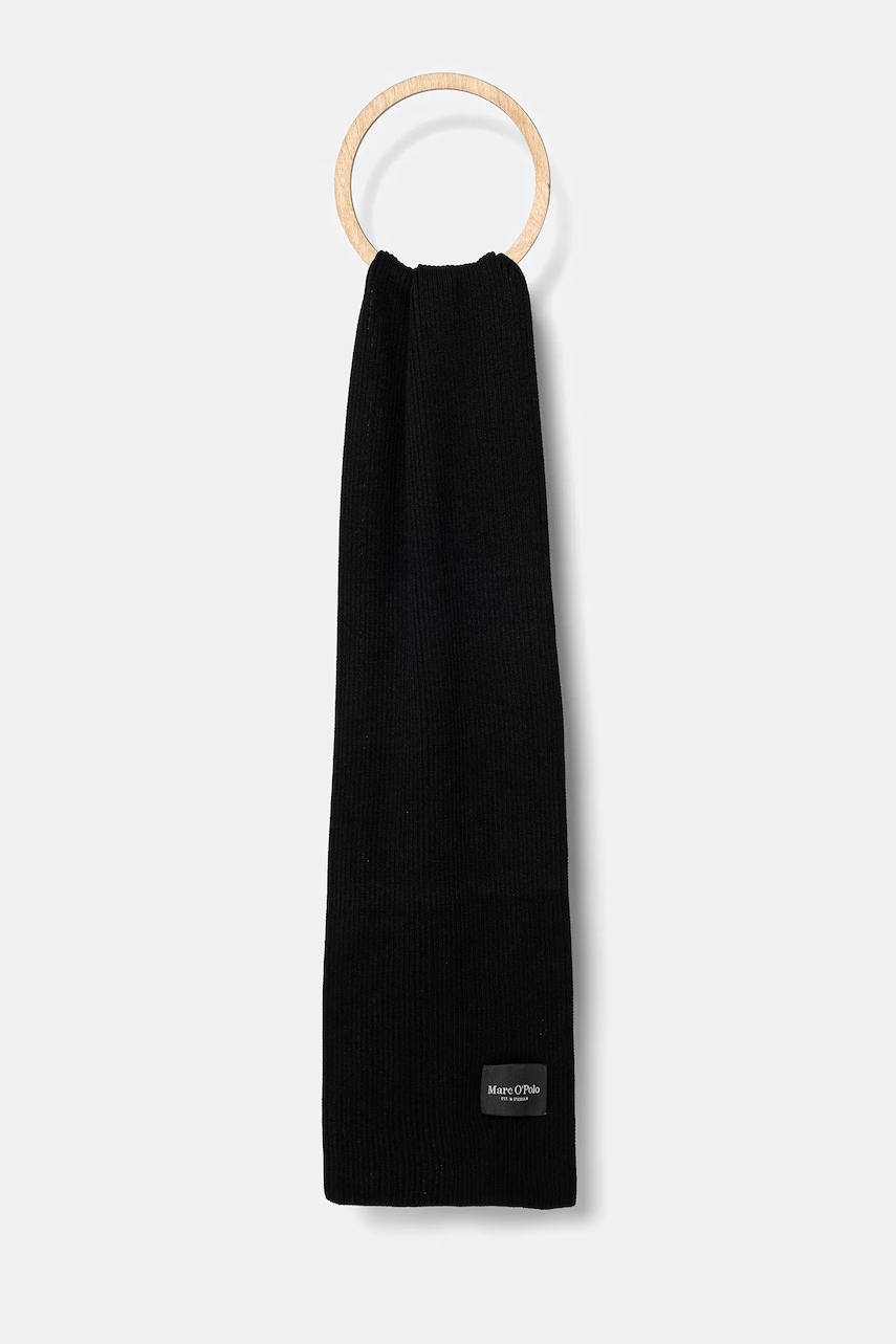 Marc O'Polo eșarfă din bumbac culoarea negru, uni, M29502202066