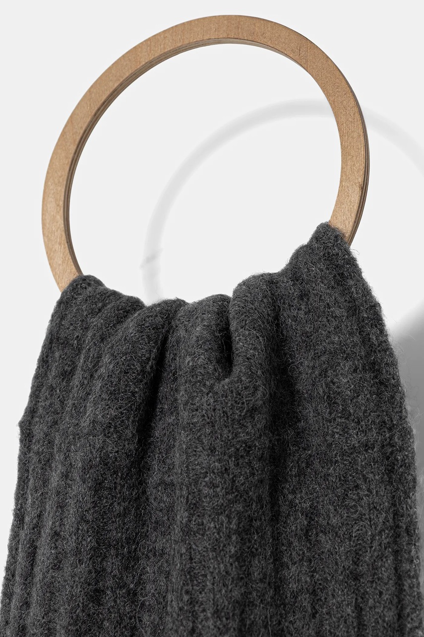 Шарф с шерстью American Vintage цвет серый однотонный VITO20B