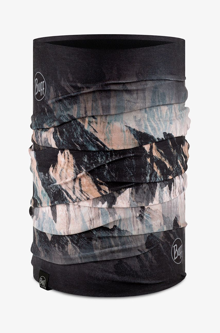 Nákrčník Buff Reversible černá barva, vzorovaný - černá -  97% Recyklovaný polyester