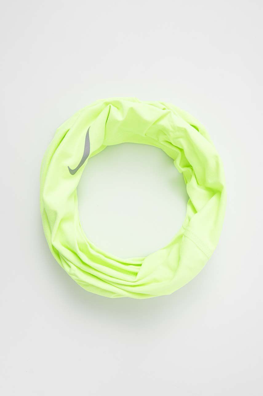 Nike fular impletit culoarea verde, neted accesorii