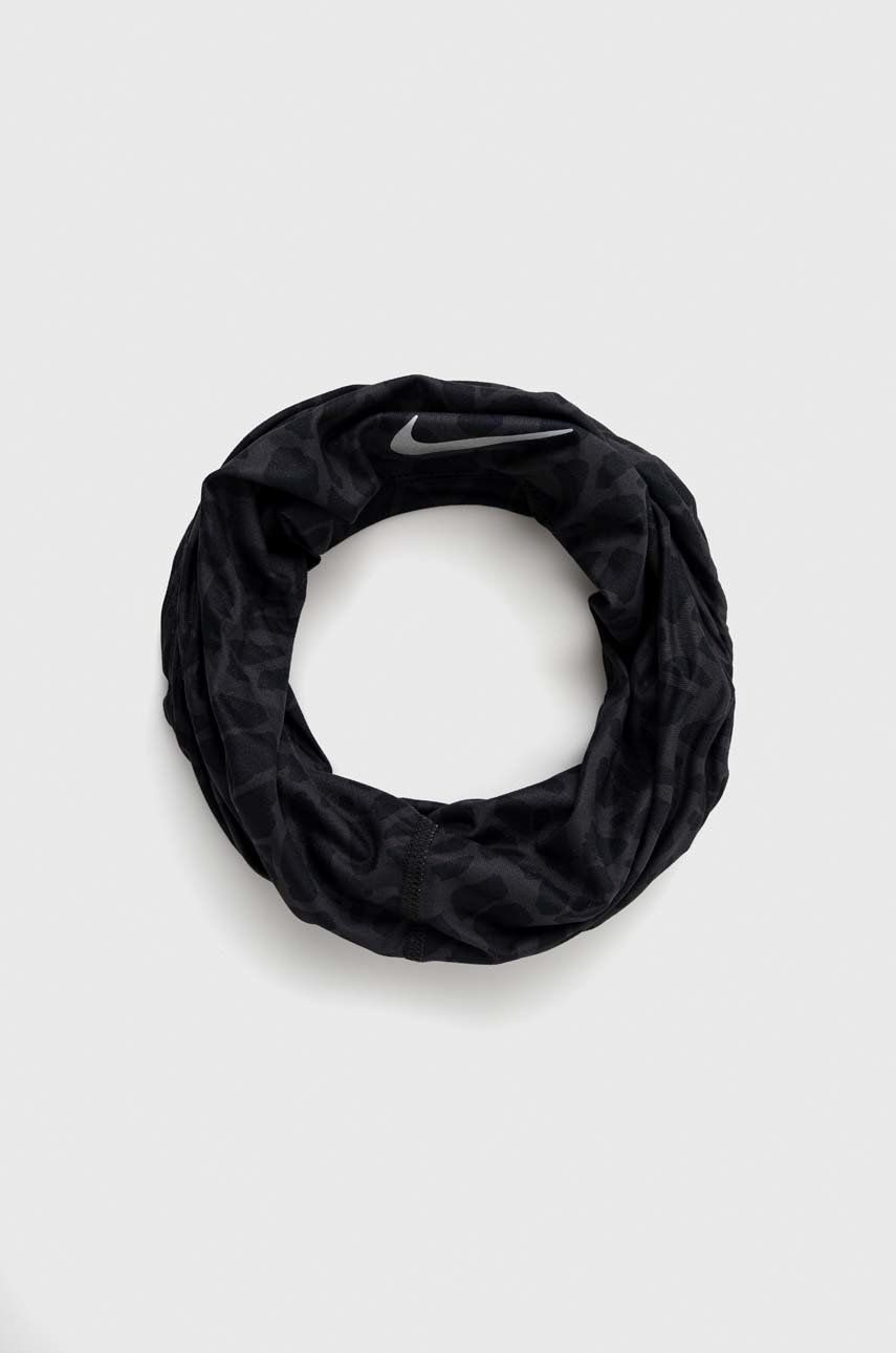 Levně Nákrčník Nike černá barva, vzorovaný