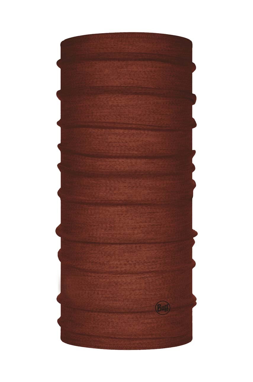 Nákrčník Buff Merino Lightweight hnědá barva, hladký - hnědá - 100 % Merino vlna