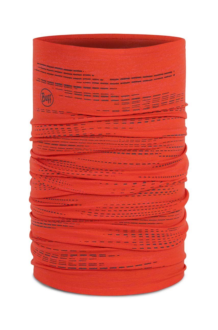 Buff fular impletit Reflective DryFlx culoarea portocaliu, modelator