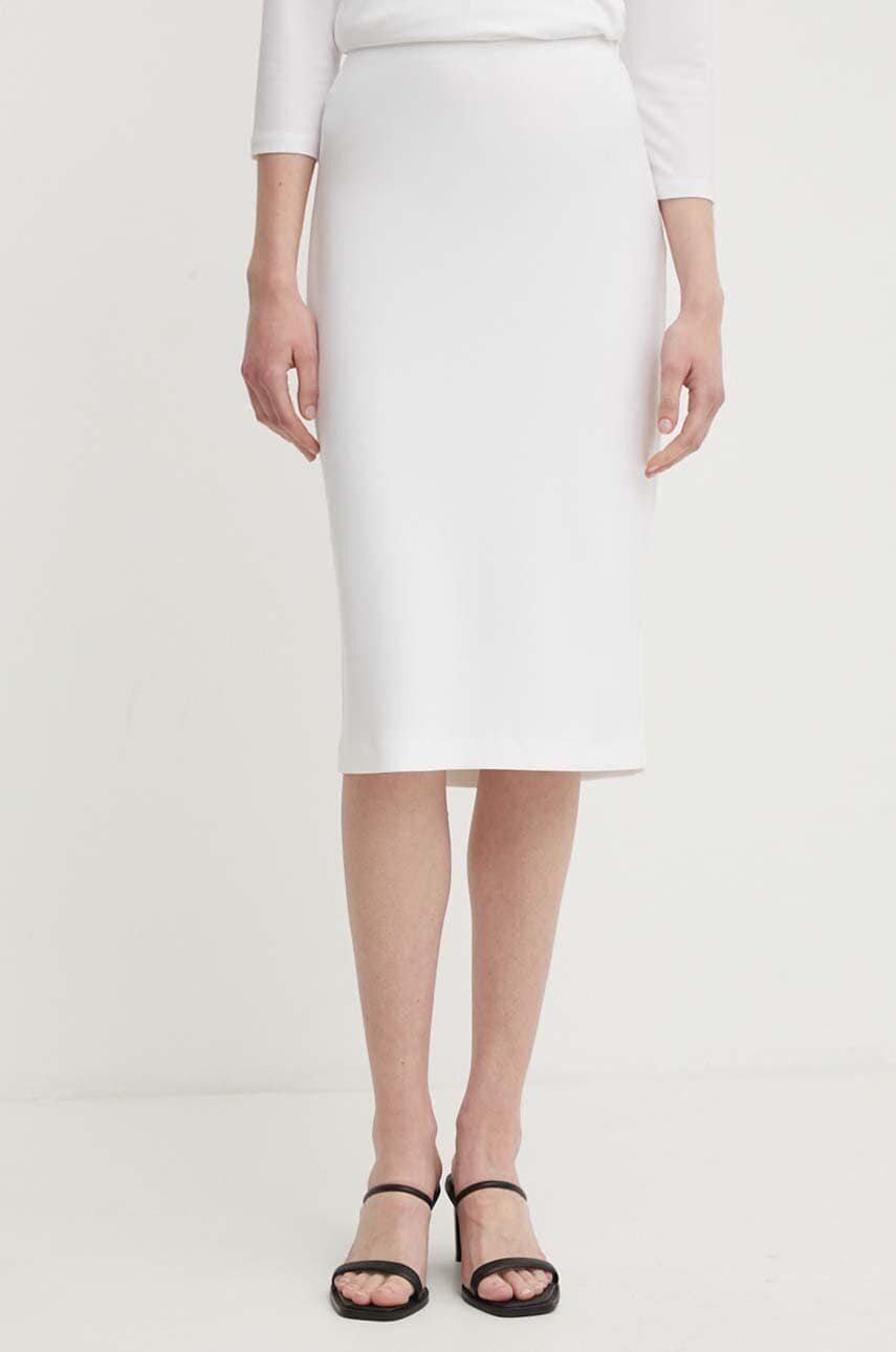 Joseph Ribkoff fusta culoarea alb, midi, creion, 163083 Joseph Ribkoff fusta culoarea alb, midi, creion, 163083