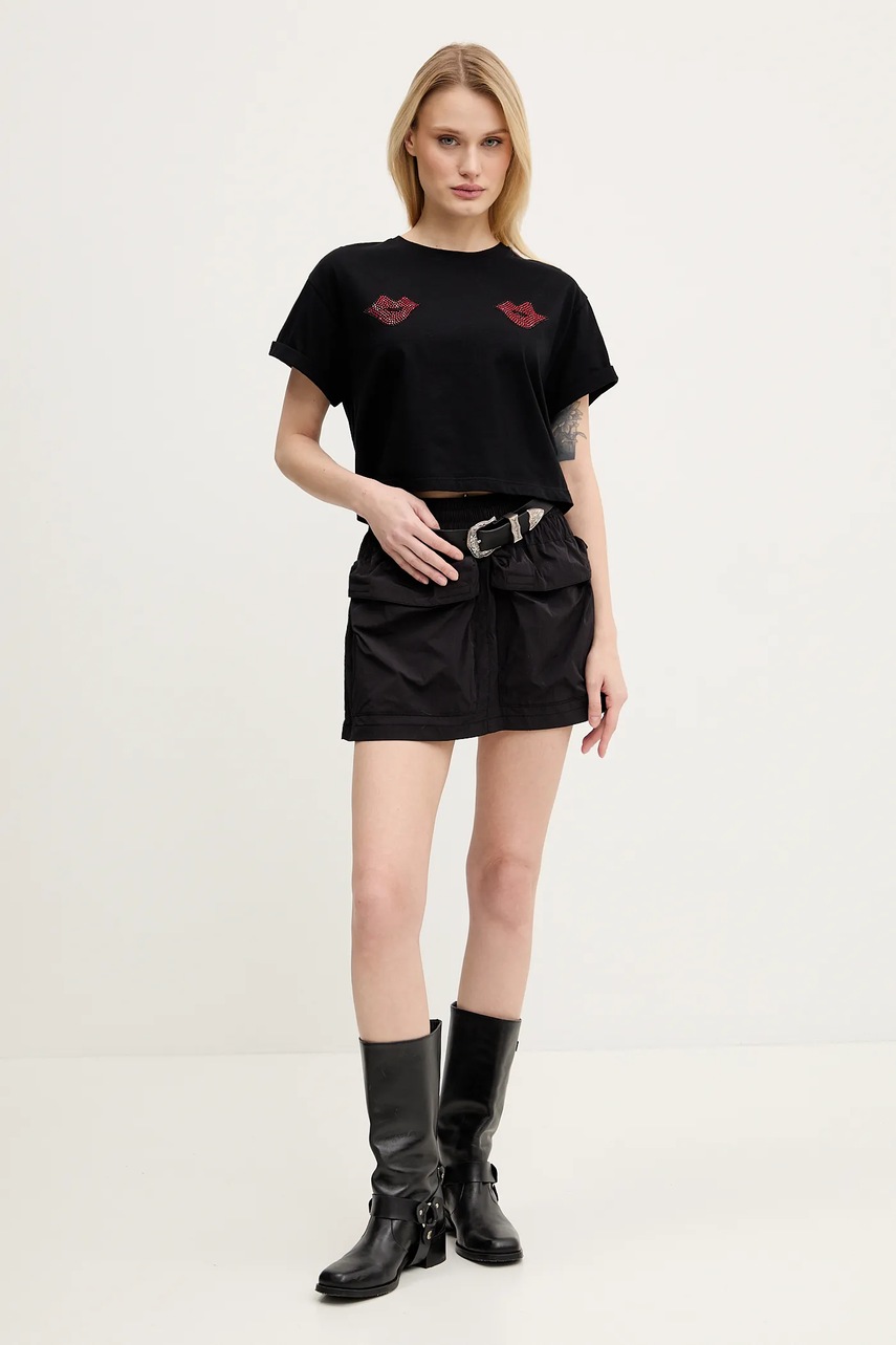 Φούστα Diesel O-CEAN SKIRT χρώμα: μαύρο, A16818.0AKAD φωτογραφία