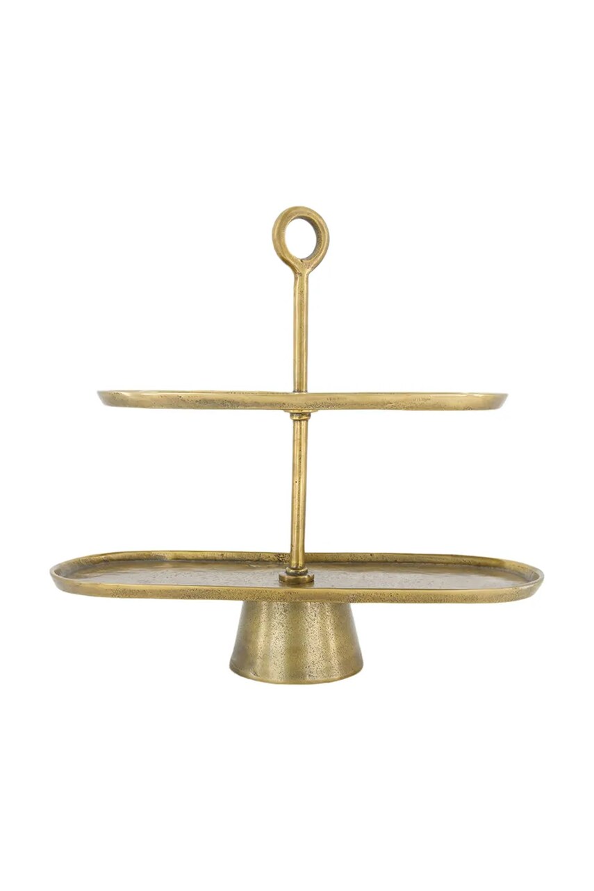 Levně Talířový stojan home & lifestyle 43 x 16,5 x 39 cm žlutá barva