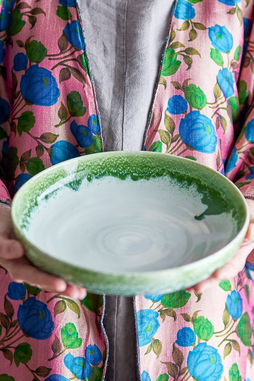 Μπολ σερβιρίσματος Bloomingville Prim χρώμα: πράσινο φωτογραφία