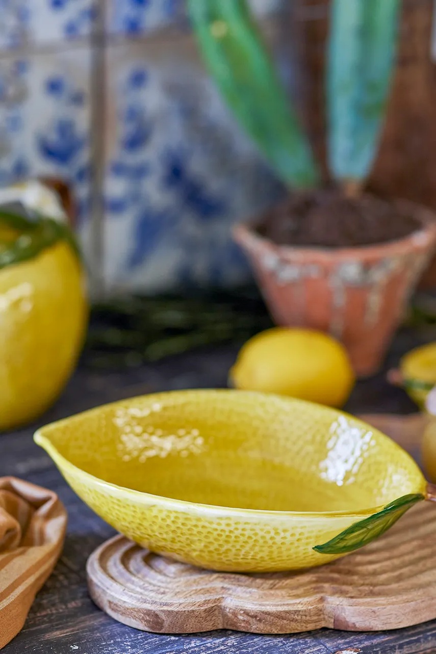 Μπολ Bloomingville 26 x 6 x 18 cm χρώμα: κίτρινο φωτογραφία